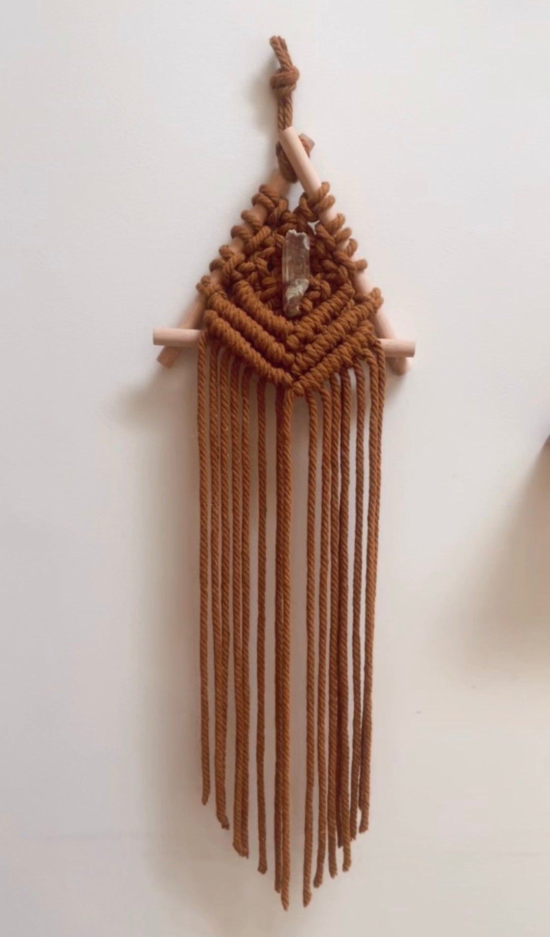 Mini macramé hanger