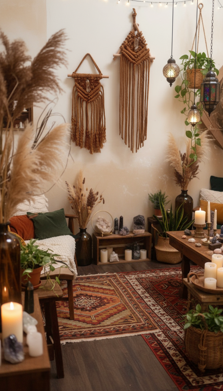 Mini macramé hanger